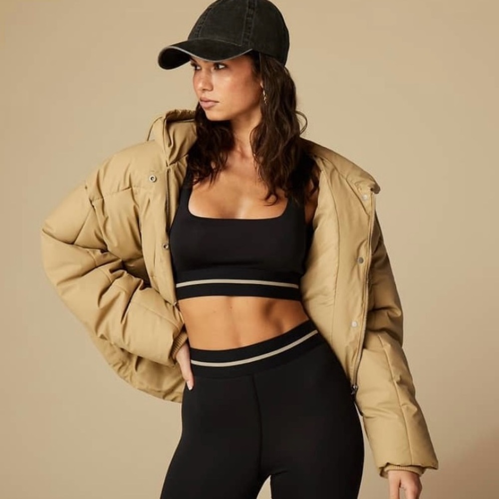 TAN + LINES by Sivan Ayla Sport Black Tan Runyon Canyon Leggings NWT SIZE M